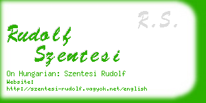 rudolf szentesi business card